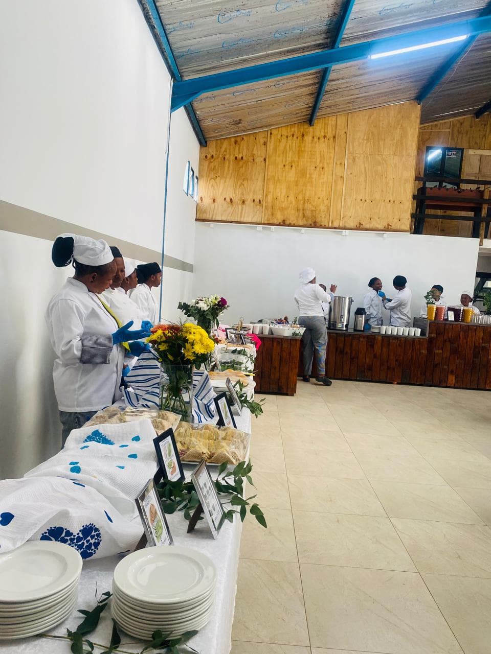 Catering team in action