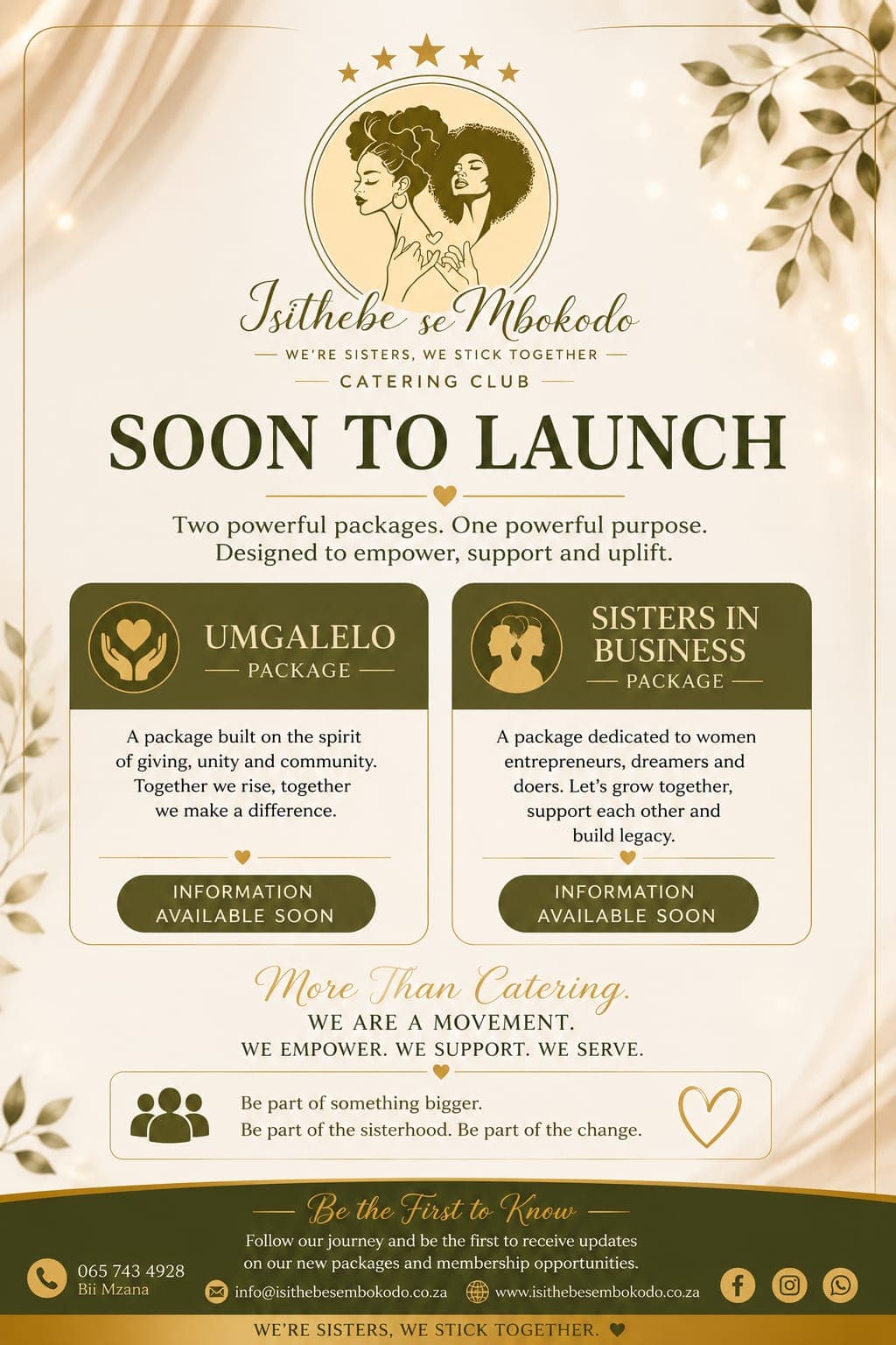 Coming soon: Umgalelo Package and Sisters in Business Package