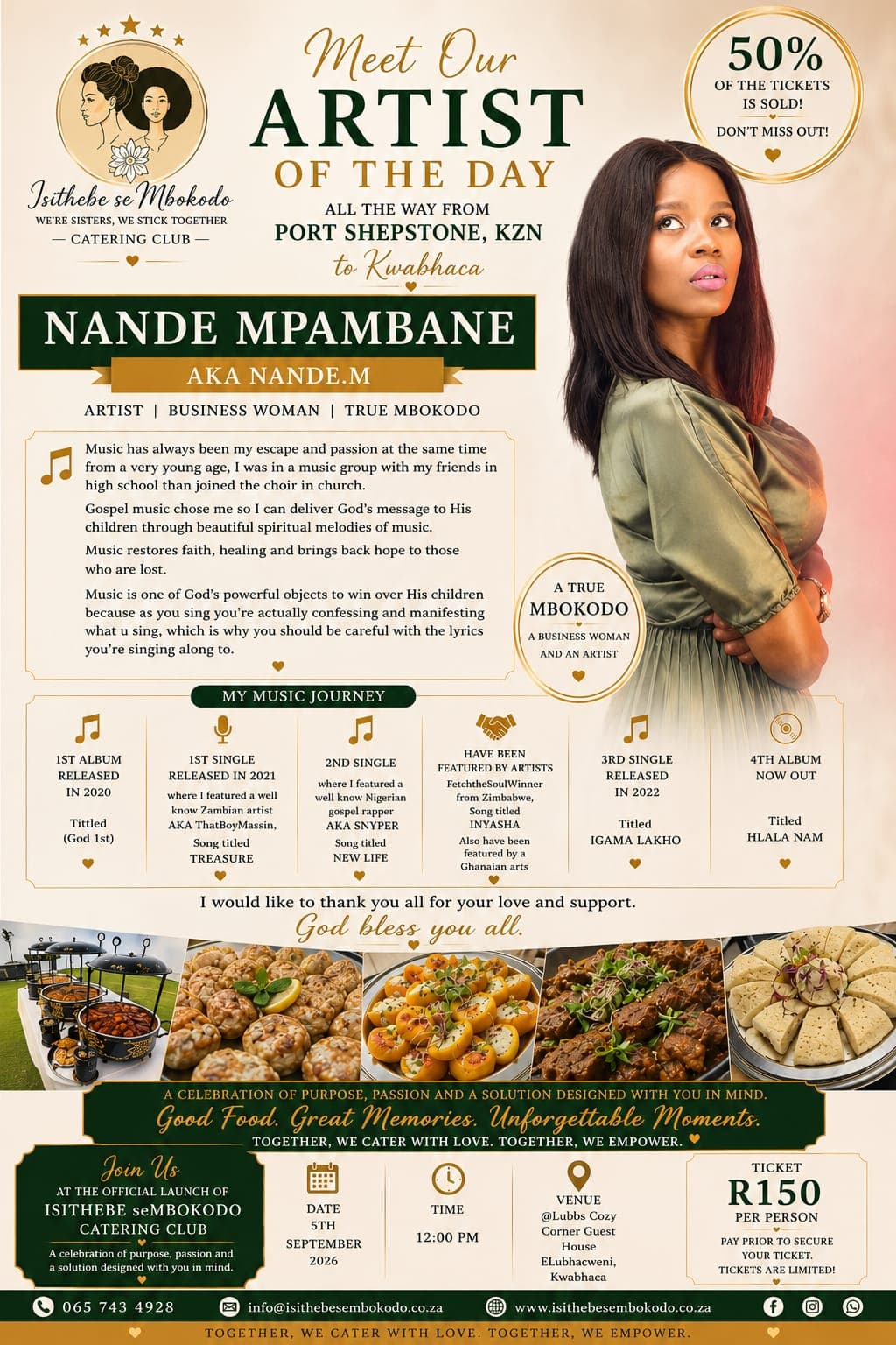 Nande Mpambane, Artist of the Day